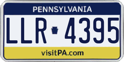 PA license plate LLR4395