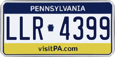 PA license plate LLR4399