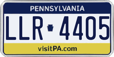 PA license plate LLR4405