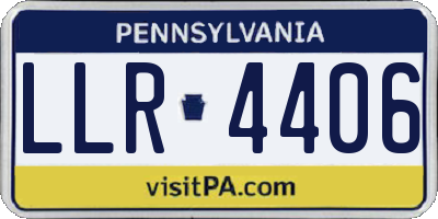 PA license plate LLR4406