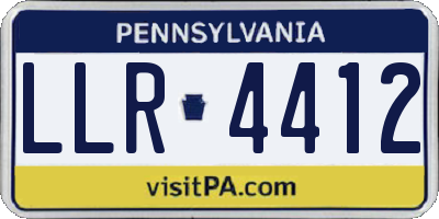 PA license plate LLR4412