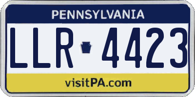 PA license plate LLR4423