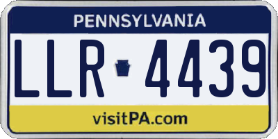 PA license plate LLR4439
