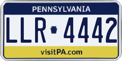 PA license plate LLR4442