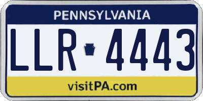 PA license plate LLR4443