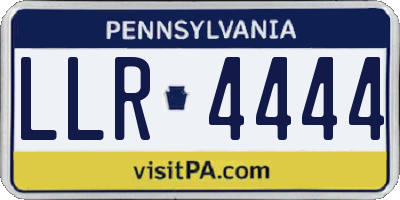 PA license plate LLR4444