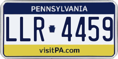 PA license plate LLR4459