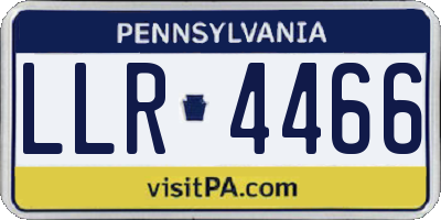 PA license plate LLR4466