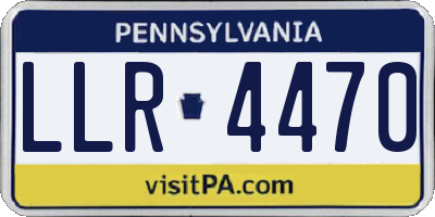 PA license plate LLR4470