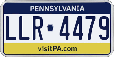 PA license plate LLR4479