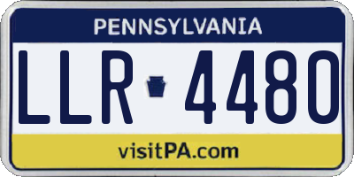 PA license plate LLR4480