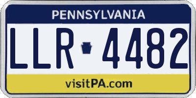 PA license plate LLR4482