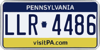 PA license plate LLR4486