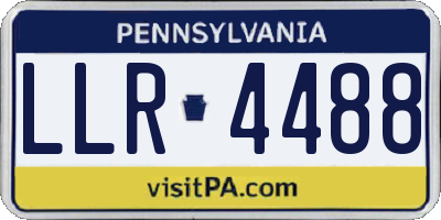 PA license plate LLR4488