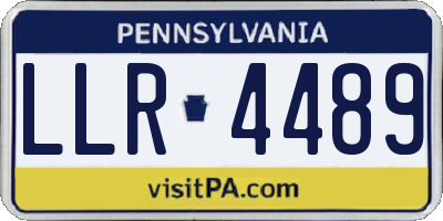 PA license plate LLR4489