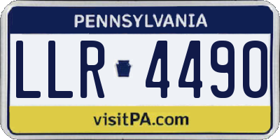 PA license plate LLR4490