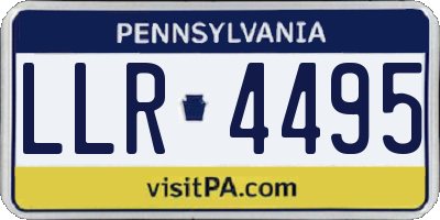 PA license plate LLR4495