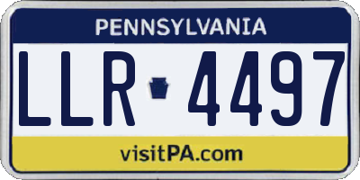 PA license plate LLR4497