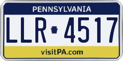 PA license plate LLR4517