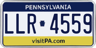 PA license plate LLR4559