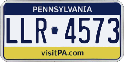PA license plate LLR4573