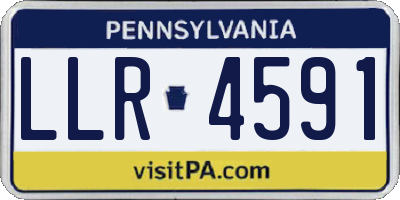 PA license plate LLR4591