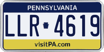 PA license plate LLR4619