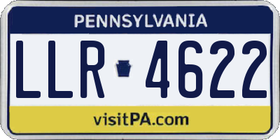 PA license plate LLR4622