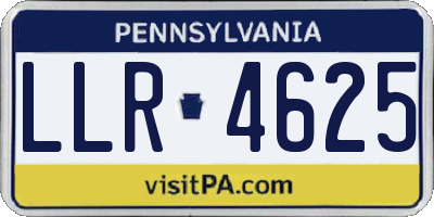 PA license plate LLR4625