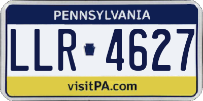 PA license plate LLR4627