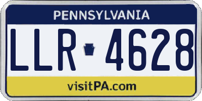 PA license plate LLR4628