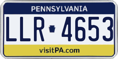 PA license plate LLR4653