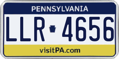 PA license plate LLR4656