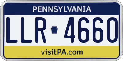 PA license plate LLR4660