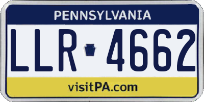 PA license plate LLR4662