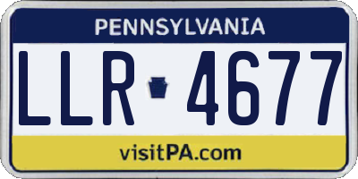 PA license plate LLR4677