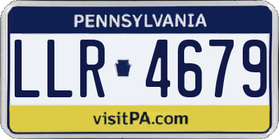 PA license plate LLR4679