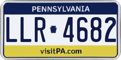 PA license plate LLR4682