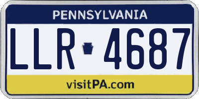 PA license plate LLR4687