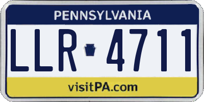 PA license plate LLR4711