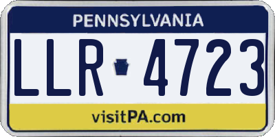 PA license plate LLR4723