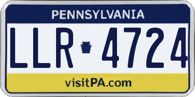 PA license plate LLR4724