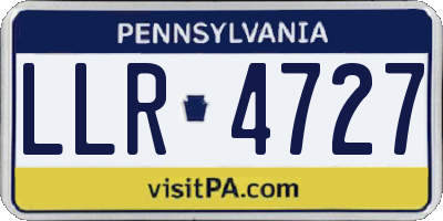 PA license plate LLR4727