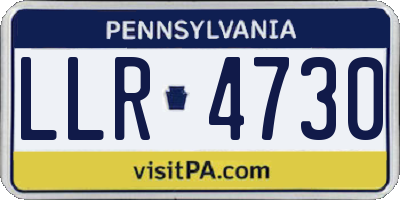 PA license plate LLR4730