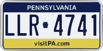PA license plate LLR4741