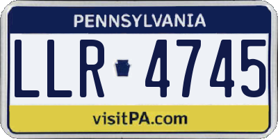 PA license plate LLR4745