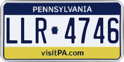 PA license plate LLR4746