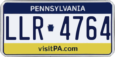 PA license plate LLR4764