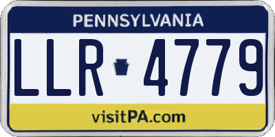 PA license plate LLR4779