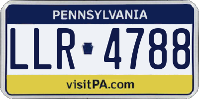 PA license plate LLR4788